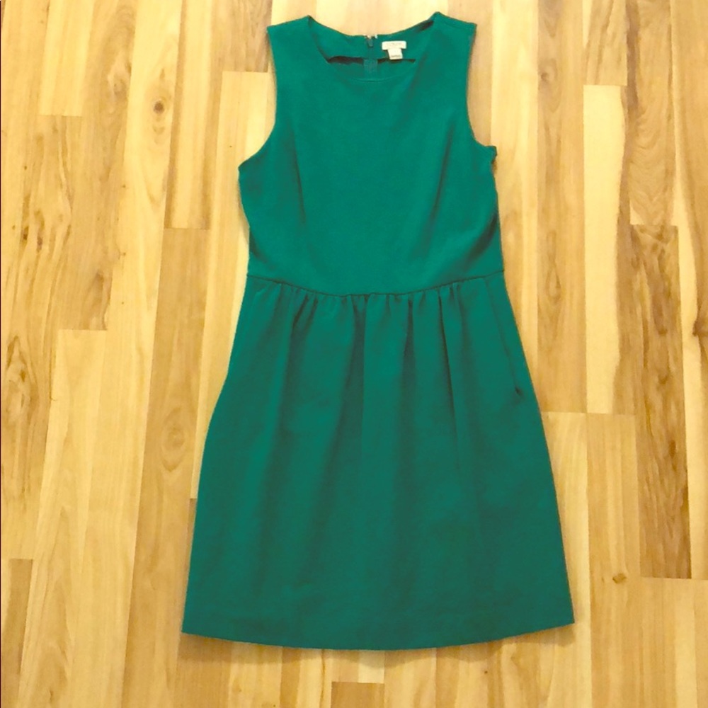 Kelly Green J. Crew dress with pockets